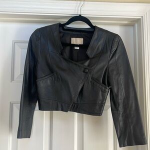 H&M real leather jacket